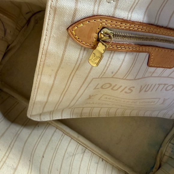 Louis Vuitton Damier Azur Canvas Neverfull PM with Tan Trim - Picture 16 of 16